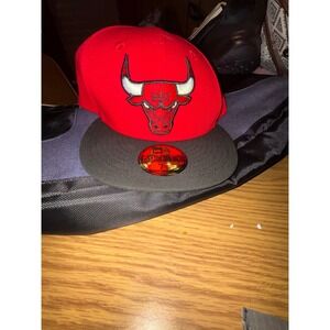 New Era Chicago Bulls 59FIFTY Fitted Hat Red Black NBA Baseball Cap